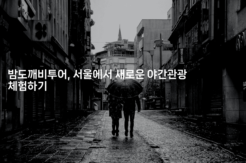밤도깨비투어, 서울에서 새로운 야간관광 체험하기 2-아프리트립