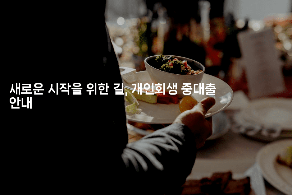 새로운 시작을 위한 길, 개인회생 중대출 안내