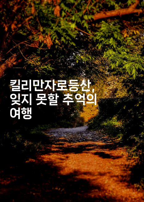 킬리만자로등산, 잊지 못할 추억의 여행2-아프리트립