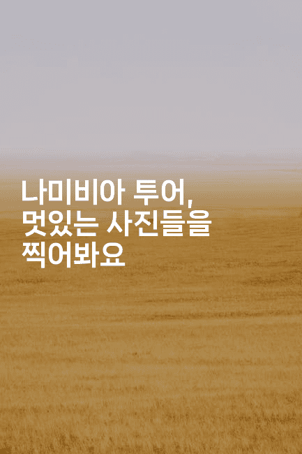 나미비아 투어, 멋있는 사진들을 찍어봐요2-아프리트립