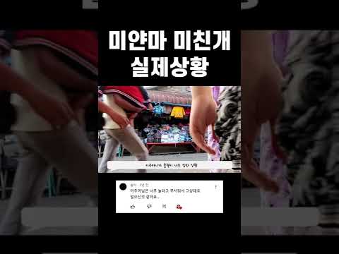 미얀마 여행중 미친개 목격한 여행유튜버 실제상황 #shorts